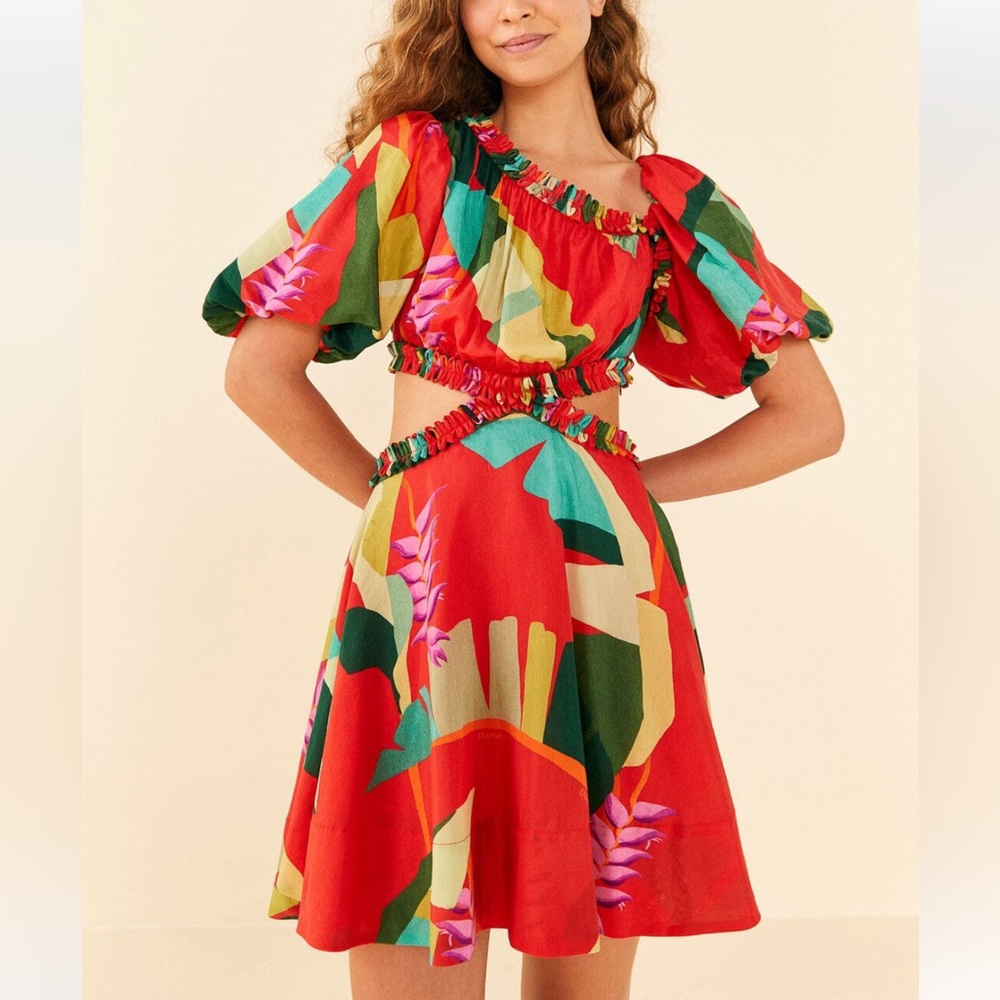 SOLD!! NWT Farm Rio Heliconia Mini Dress